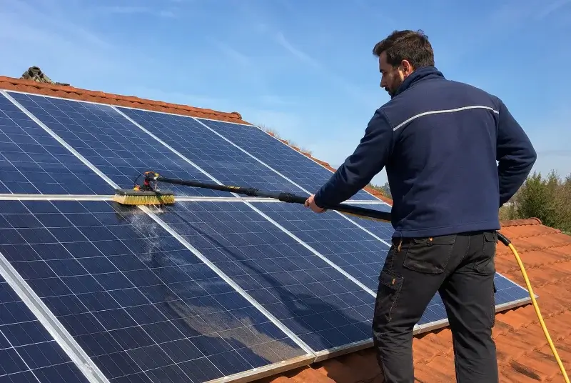 Nettoyage et entretien de panneaux solaires à Louisfert
